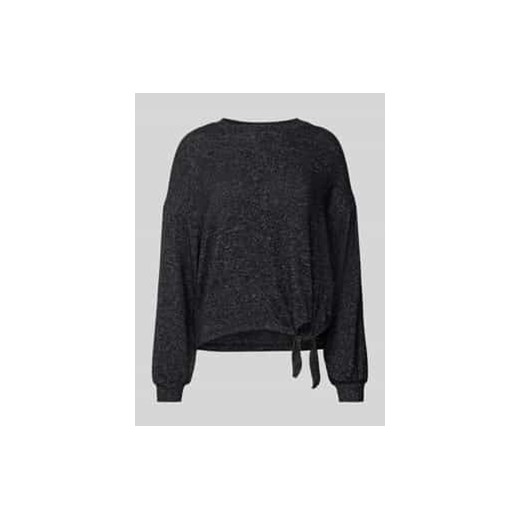 Bluzka z długim rękawem o kroju regular fit z obniżonymi ramionami i wiązanym detalem ze sklepu Peek&Cloppenburg  w kategorii Bluzki damskie - zdjęcie 177825515