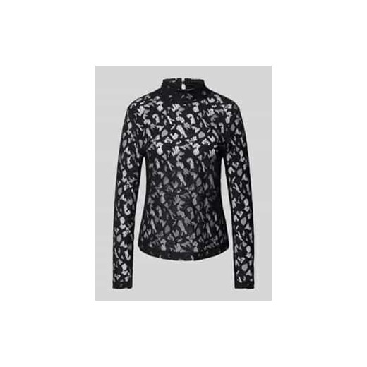 Bluzka z długim rękawem o kroju regular fit z koronki z mieszanki modalu ze sklepu Peek&Cloppenburg  w kategorii Bluzki damskie - zdjęcie 177825517