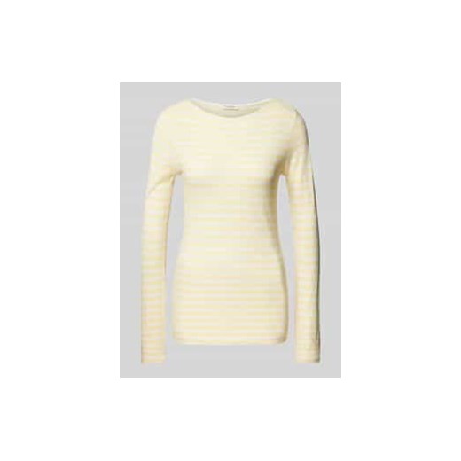 Bluzka o kroju regular fit z mieszanki bawełny i jerseyu z długim rękawem i wzorem w paski ze sklepu Peek&Cloppenburg  w kategorii Bluzki damskie - zdjęcie 177825907