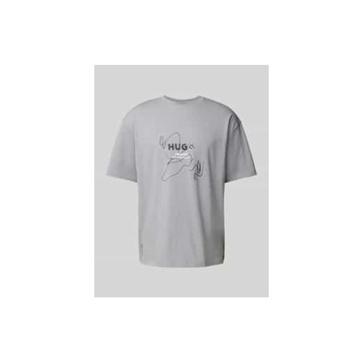 T-shirt o kroju oversized z wiskozy model ‘Nabion’ ze sklepu Peek&Cloppenburg  w kategorii T-shirty męskie - zdjęcie 177825916