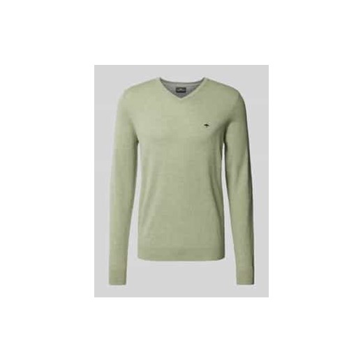 Sweter z dzianiny z dekoltem w serek ze sklepu Peek&Cloppenburg  w kategorii Swetry męskie - zdjęcie 177825935