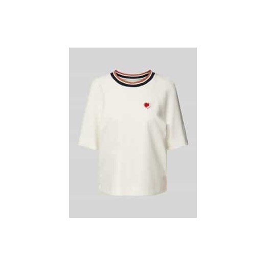 T-shirt o kroju relaxed fit z wiskozy z naszywką z logo ze sklepu Peek&Cloppenburg  w kategorii Bluzki damskie - zdjęcie 177825988