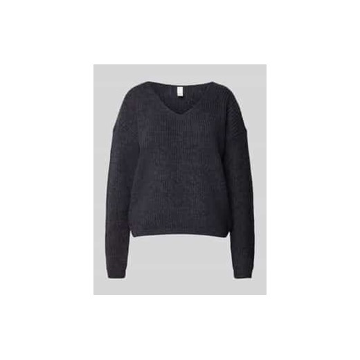 Sweter z dzianiny z dekoltem w serek ze sklepu Peek&Cloppenburg  w kategorii Swetry damskie - zdjęcie 177826475