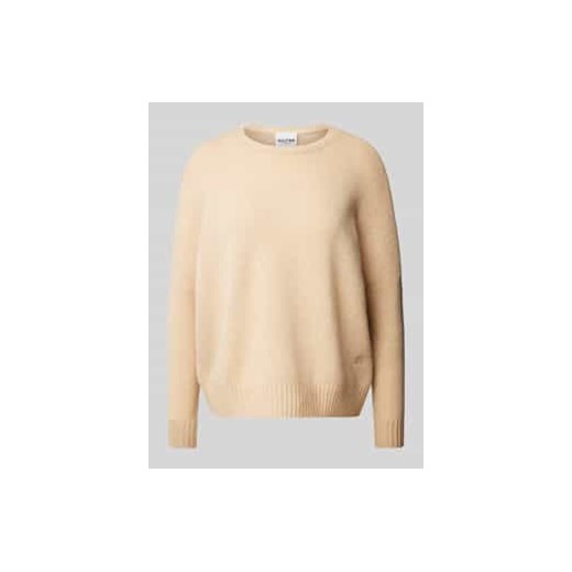 Sweter z dzianiny z wyhaftowanym logo model ‘AMELIE’ ze sklepu Peek&Cloppenburg  w kategorii Swetry damskie - zdjęcie 177826665