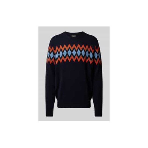 Sweter z dzianiny z okrągłym dekoltem ze sklepu Peek&Cloppenburg  w kategorii Swetry męskie - zdjęcie 177826788