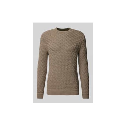 Sweter z dzianiny z okrągłym dekoltem model ‘AKSLA’ ze sklepu Peek&Cloppenburg  w kategorii Swetry męskie - zdjęcie 177827168