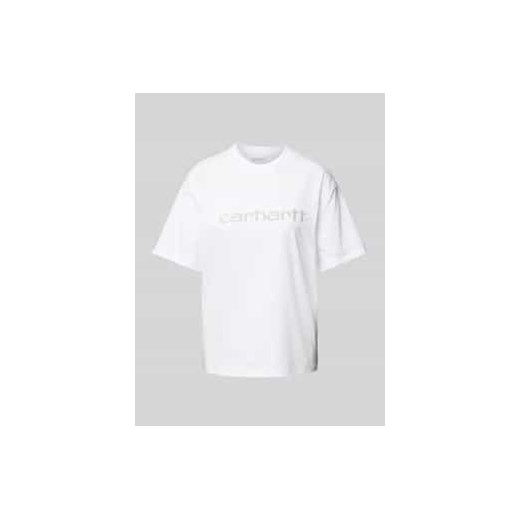 T-shirt z obszyciem kamieniami stras model ‘Rivet’ ze sklepu Peek&Cloppenburg  w kategorii Bluzki damskie - zdjęcie 177827267