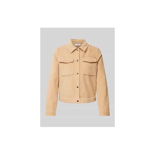 Kurtka sztruksowa o kroju regular fit z mieszanki bawełny zapinana na zatrzaski ze sklepu Peek&Cloppenburg  w kategorii Kurtki damskie - zdjęcie 177827418