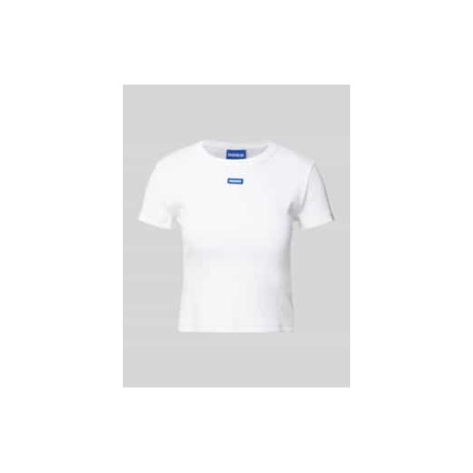 T-shirt krótki z detale z logo ze sklepu Peek&Cloppenburg  w kategorii Bluzki damskie - zdjęcie 177827489
