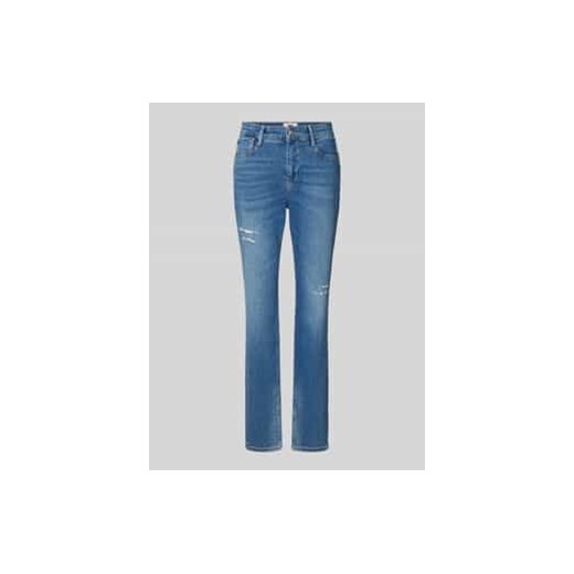 Jeansy o kroju slim fit z efektem znoszenia model ‘California’ ze sklepu Peek&Cloppenburg  w kategorii Jeansy damskie - zdjęcie 177827536