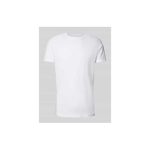 T-shirt z prążkowanym okrągłym dekoltem ze sklepu Peek&Cloppenburg  w kategorii Podkoszulki męskie - zdjęcie 177827538