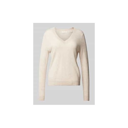Sweter z dzianiny z prążkowanymi wykończeniami ze sklepu Peek&Cloppenburg  w kategorii Swetry damskie - zdjęcie 177827549