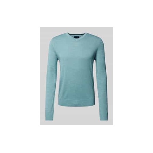 Sweter z dzianiny z dekoltem w serek ze sklepu Peek&Cloppenburg  w kategorii Swetry męskie - zdjęcie 177827905
