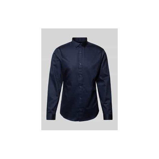 Koszula casualowa o kroju slim fit z kołnierzykiem typu kent model ‘CARDIFF’ ze sklepu Peek&Cloppenburg  w kategorii Koszule męskie - zdjęcie 177828489