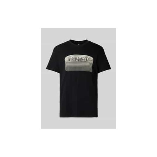 T-shirt z prążkowanym okrągłym dekoltem ze sklepu Peek&Cloppenburg  w kategorii T-shirty męskie - zdjęcie 177828538