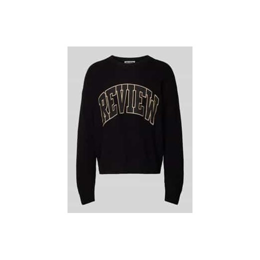 Sweter z dzianiny z wyhaftowanym logo ze sklepu Peek&Cloppenburg  w kategorii Swetry męskie - zdjęcie 177829165