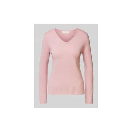 Sweter z dzianiny z prążkowanymi wykończeniami ze sklepu Peek&Cloppenburg  w kategorii Swetry damskie - zdjęcie 177829168