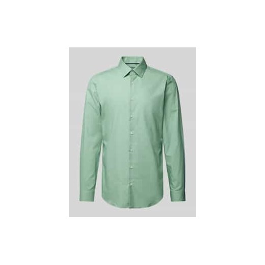 Koszula biznesowa o kroju slim fit z listwą guzikową ze sklepu Peek&Cloppenburg  w kategorii Koszule męskie - zdjęcie 177829575