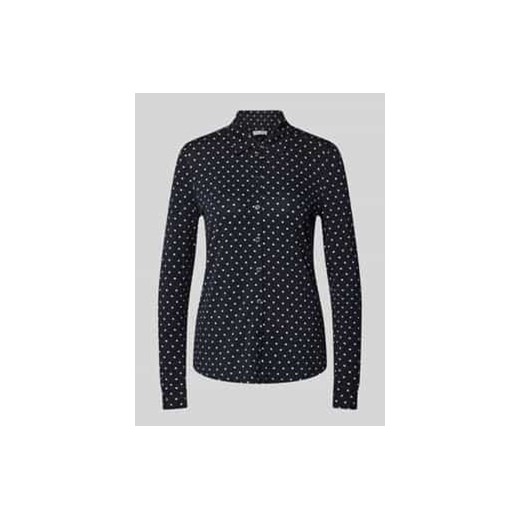 Bluzka o kroju regular fit z dżerseju z mieszanki wiskozy z długim rękawem i wzorem w kropki ze sklepu Peek&Cloppenburg  w kategorii Bluzki damskie - zdjęcie 177829696