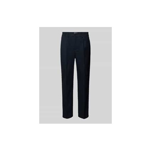 Spodnie o kroju tapered fit z zakładkami w pasie i elastycznym pasem model ‘MARC’ ze sklepu Peek&Cloppenburg  w kategorii Spodnie męskie - zdjęcie 177829786