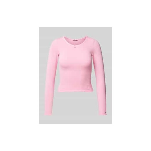 Bluzka z długim rękawem z wiązanym detalem ze sklepu Peek&Cloppenburg  w kategorii Bluzki damskie - zdjęcie 177829807