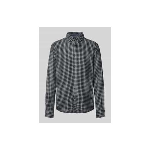 Koszula casualowa o kroju regular fit z fakturowanej bawełny z kołnierzykiem typu button down ze sklepu Peek&Cloppenburg  w kategorii Koszule męskie - zdjęcie 177829878
