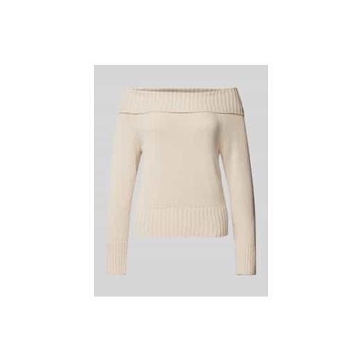 Sweter z dzianiny z dekoltem carmen model ‘LIMA’ ze sklepu Peek&Cloppenburg  w kategorii Swetry damskie - zdjęcie 177829936