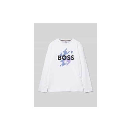 Bluzka z długim rękawem i nadrukiem z logo ze sklepu Peek&Cloppenburg  w kategorii T-shirty chłopięce - zdjęcie 177830097