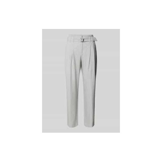 Spodnie z zakładkami w pasie o skróconym kroju regular fit model ‘NICOLE’ ze sklepu Peek&Cloppenburg  w kategorii Spodnie damskie - zdjęcie 177830179
