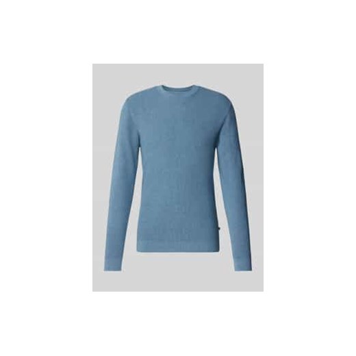 Sweter z dzianiny z okrągłym dekoltem model ‘lagoon’ ze sklepu Peek&Cloppenburg  w kategorii Swetry męskie - zdjęcie 177830195