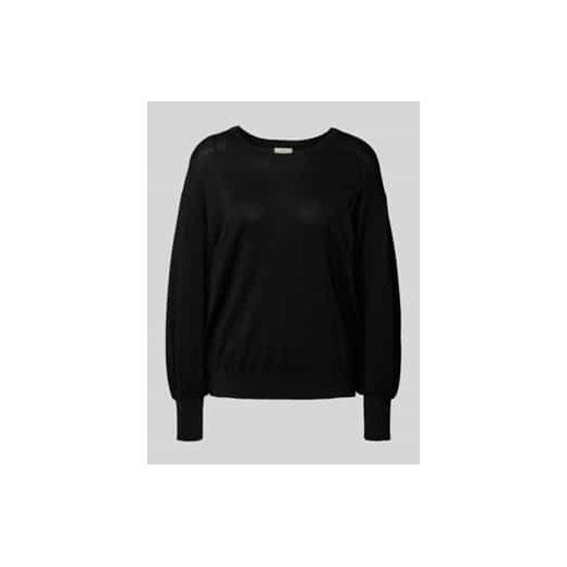Sweter z dzianiny z prążkowanymi wykończeniami model ‘regina’ ze sklepu Peek&Cloppenburg  w kategorii Swetry damskie - zdjęcie 177830379