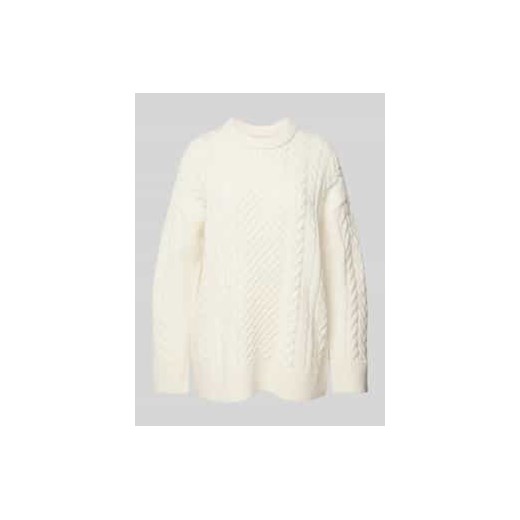 Sweter z dzianiny ze ściegiem warkoczowym model ‘BERFINAA CABLE’ ze sklepu Peek&Cloppenburg  w kategorii Swetry damskie - zdjęcie 177830426