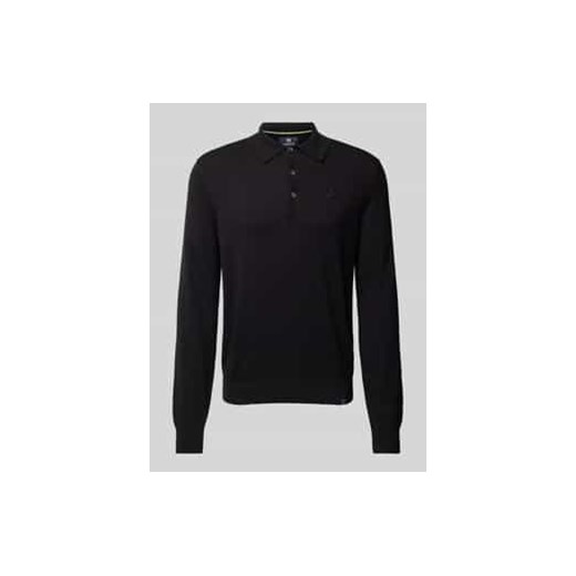 Sweter z dzianiny z wyhaftowanym logo ze sklepu Peek&Cloppenburg  w kategorii Swetry męskie - zdjęcie 177830547