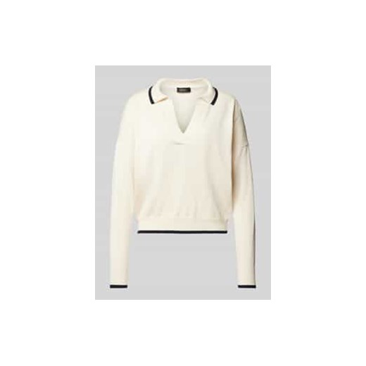 Sweter z dzianiny z prążkowanymi wykończeniami model ‘FLORRIE’ ze sklepu Peek&Cloppenburg  w kategorii Swetry damskie - zdjęcie 177830617