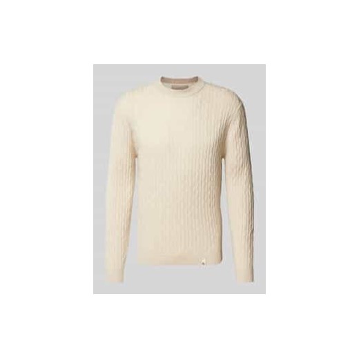 Sweter z dzianiny z mieszanki kaszmiru z detalami z logo ze sklepu Peek&Cloppenburg  w kategorii Swetry męskie - zdjęcie 177830759