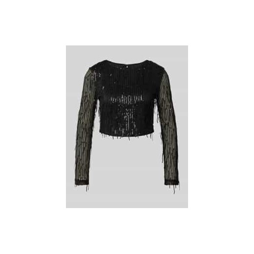 Top krótki o kroju regular fit z cekinami i frędzlami model ‘SPACEY’ ze sklepu Peek&Cloppenburg  w kategorii Bluzki damskie - zdjęcie 177831346