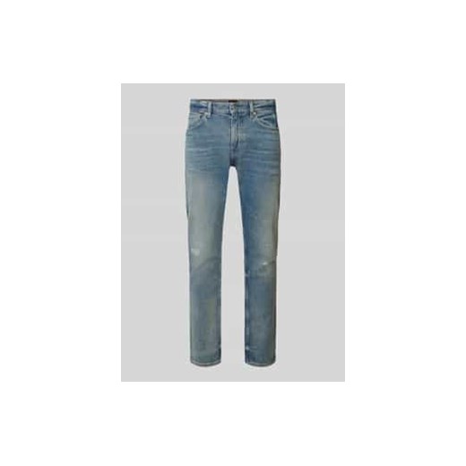 Jeansy o kroju slim fit z przetarciami model ‘DELAWARE’ ze sklepu Peek&Cloppenburg  w kategorii Jeansy męskie - zdjęcie 177831347