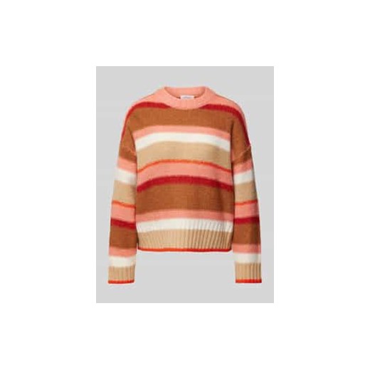 Sweter o kroju relaxed fit z dzianiny z dodatkiem wełny i wzorem w paski ze sklepu Peek&Cloppenburg  w kategorii Swetry damskie - zdjęcie 177831375