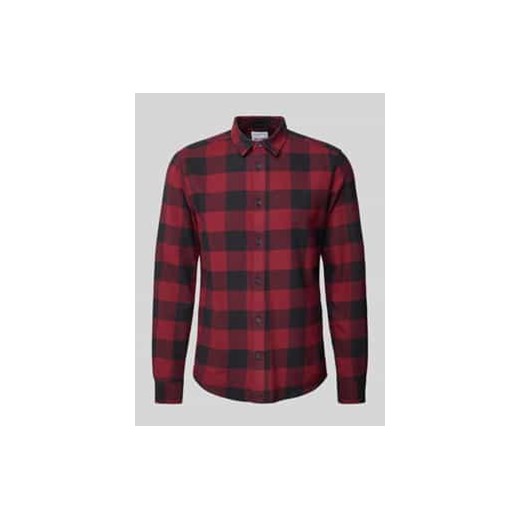 Koszula casualowa o kroju slim fit ze wzorem w kratkę ze sklepu Peek&Cloppenburg  w kategorii Koszule męskie - zdjęcie 177831469