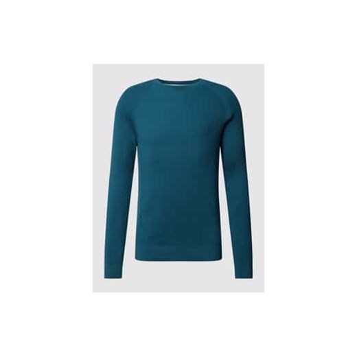 Sweter z dzianiny z prążkowanymi wykończeniami ze sklepu Peek&Cloppenburg  w kategorii Swetry męskie - zdjęcie 177831499