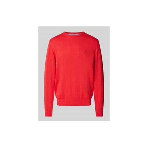 Sweter z dzianiny z okrągłym dekoltem ze sklepu Peek&Cloppenburg  w kategorii Swetry męskie - zdjęcie 177831507