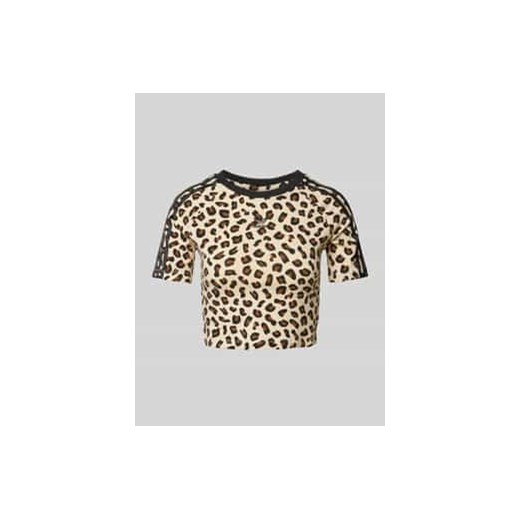 Krótki T-shirt z okrągłym dekoltem ze sklepu Peek&Cloppenburg  w kategorii Bluzki damskie - zdjęcie 177831615