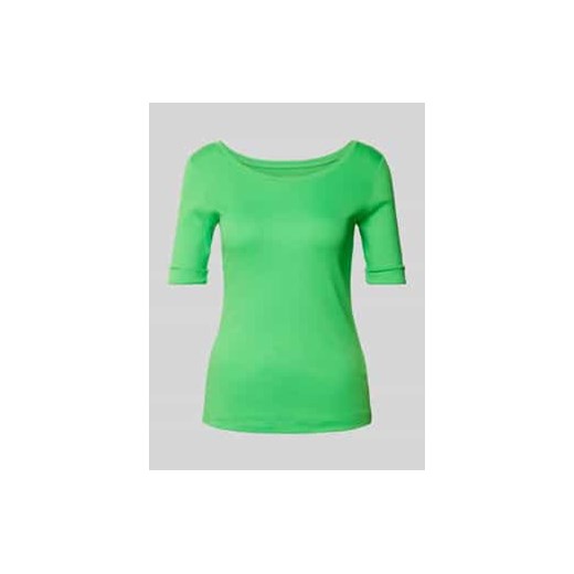 T-shirt z prążkowanym dekoltem w łódkę ze sklepu Peek&Cloppenburg  w kategorii Bluzki damskie - zdjęcie 177831745