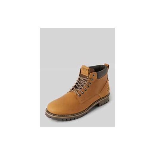 Buty skórzane z naszywką z logo model ‘QUEENSWAY’ ze sklepu Peek&Cloppenburg  w kategorii Buty zimowe męskie - zdjęcie 177832289