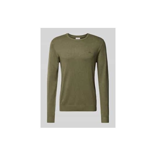 Sweter z dzianiny z prążkowanymi wykończeniami ze sklepu Peek&Cloppenburg  w kategorii Swetry męskie - zdjęcie 177832785