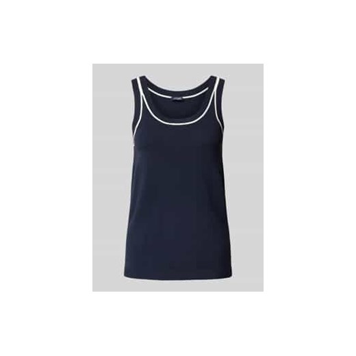 Top z dzianiny z prążkowanymi wykończeniami model ‘Kadi’ ze sklepu Peek&Cloppenburg  w kategorii Bluzki damskie - zdjęcie 177832889