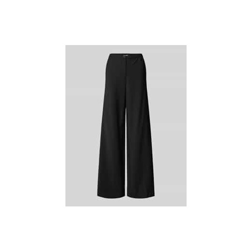 Spodnie materiałowe o kroju straight fit z mieszanki wiskozy i streczu z eleganckim kantem ze sklepu Peek&Cloppenburg  w kategorii Spodnie damskie - zdjęcie 177833056