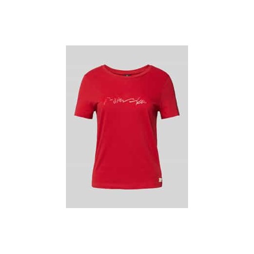 T-shirt z nadrukiem z logo ze sklepu Peek&Cloppenburg  w kategorii Bluzki damskie - zdjęcie 177833285
