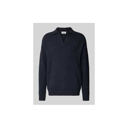Sweter z dzianiny z prążkowanymi wykończeniami model ‘RUSTINO’ ze sklepu Peek&Cloppenburg  w kategorii Swetry męskie - zdjęcie 177833369