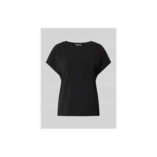 T-shirt z prążkowanym okrągłym dekoltem ze sklepu Peek&Cloppenburg  w kategorii Bluzki damskie - zdjęcie 177833557